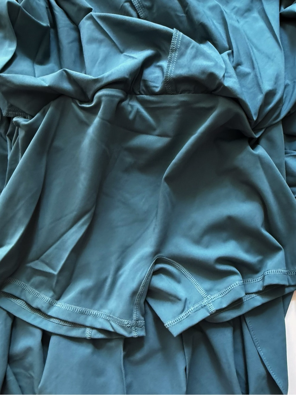 HALARA Teal High Waisted Tie Front A Line Midi Casual Skirt size XS - Picture 5 of 13